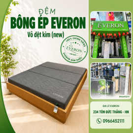 Đệm bông ép Everon vỏ dệt kim (new)