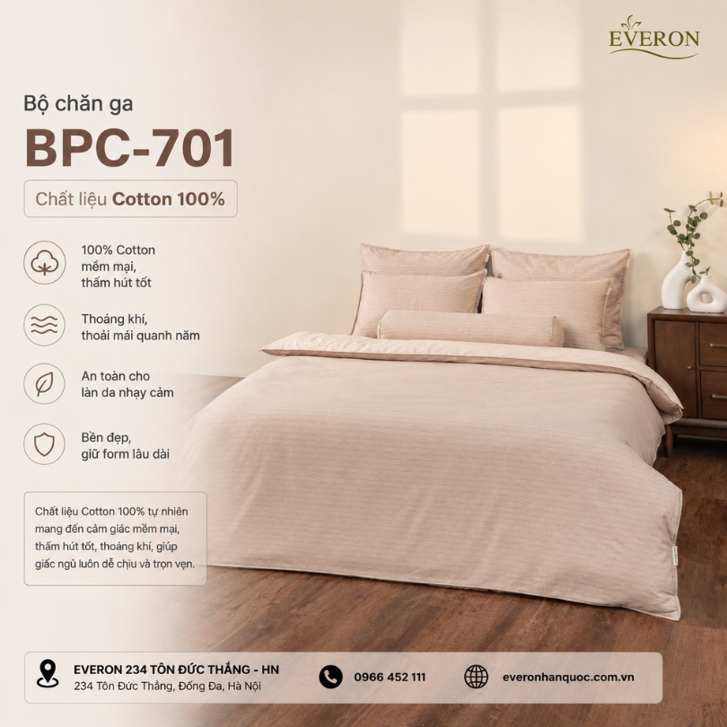 Bộ chăn ga Everon Basic BPC-701
